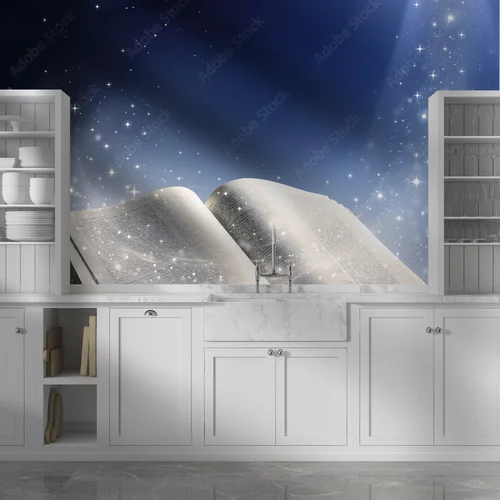 Magiczne otwarcie Biblii w blasku świadomego wiatru