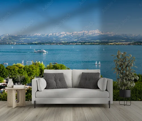Urokliwość Bodensee otoczony majestatycznym Säntis