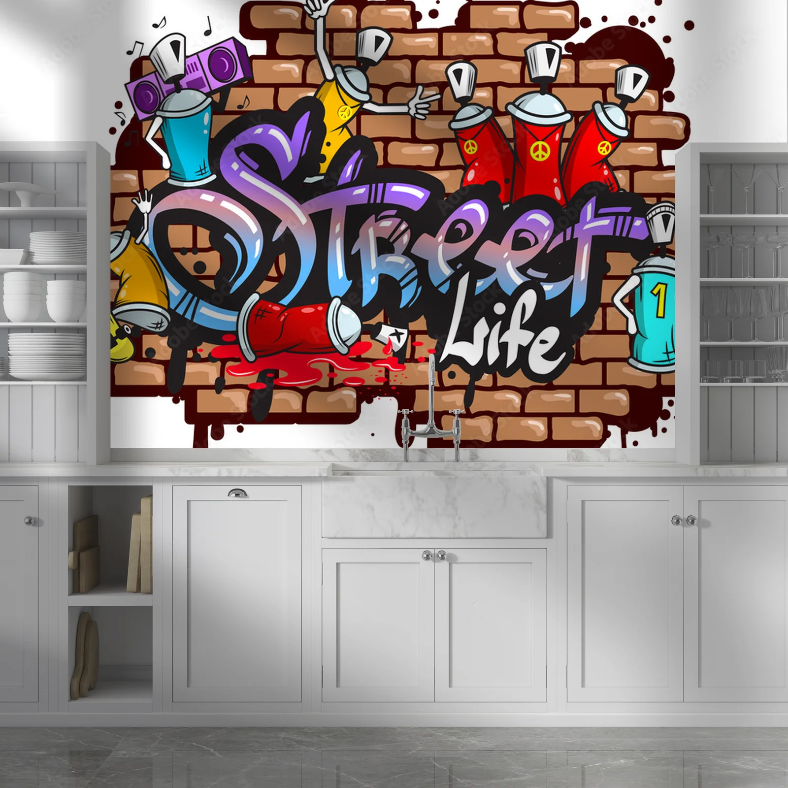 Graffiti w magenta - miejski styl emanujący energią