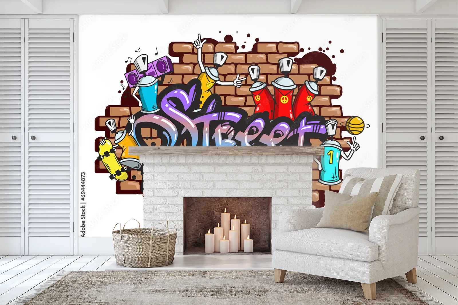 Graffiti w magenta - miejski styl emanujący energią