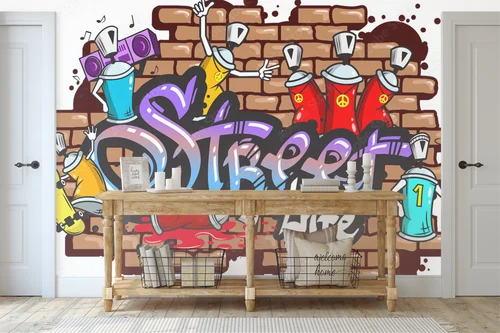 Graffiti w magenta - miejski styl emanujący energią