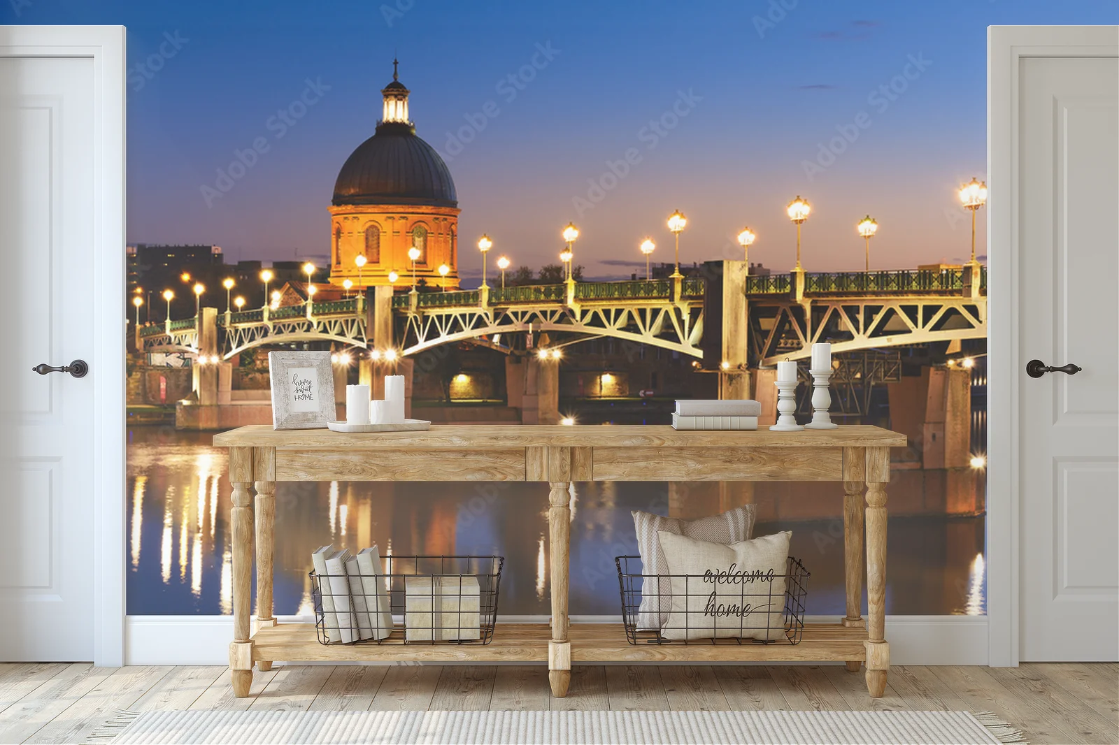 Twilight nad rzeką Garonne w Tuluzie