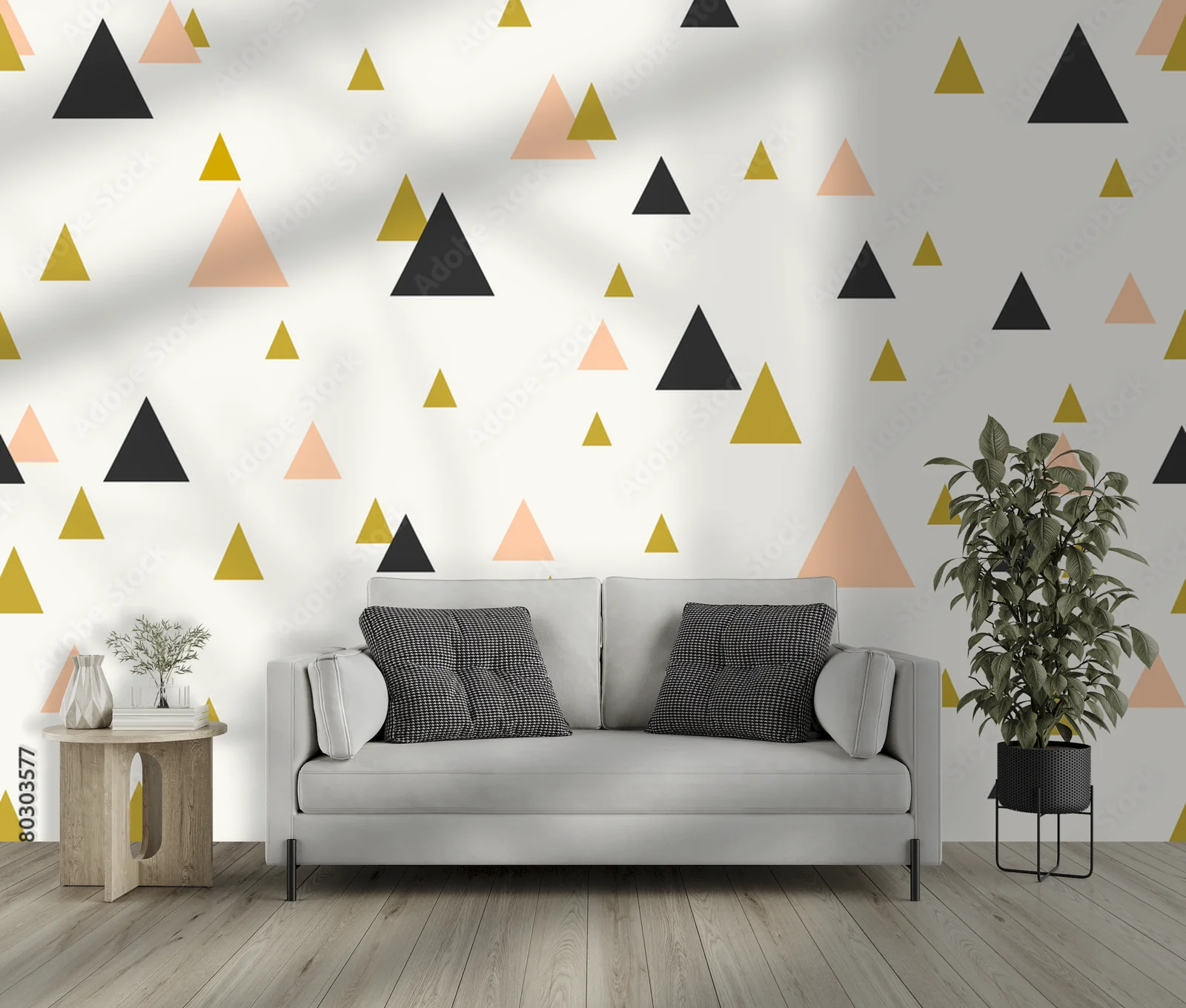 Abstrakcyjna kompozycja geometryczna w pastelowych barwach