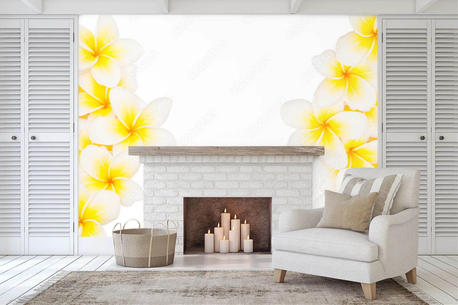 Plumeria: Tropikalna elegancja w białym tle