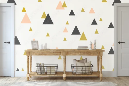 Abstrakcyjna kompozycja geometryczna w pastelowych barwach