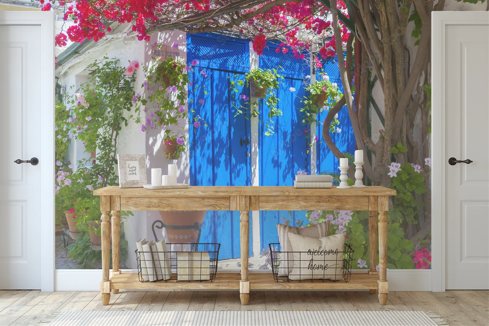 Czarujące patio w pastelowych odcieniach Andaluzji