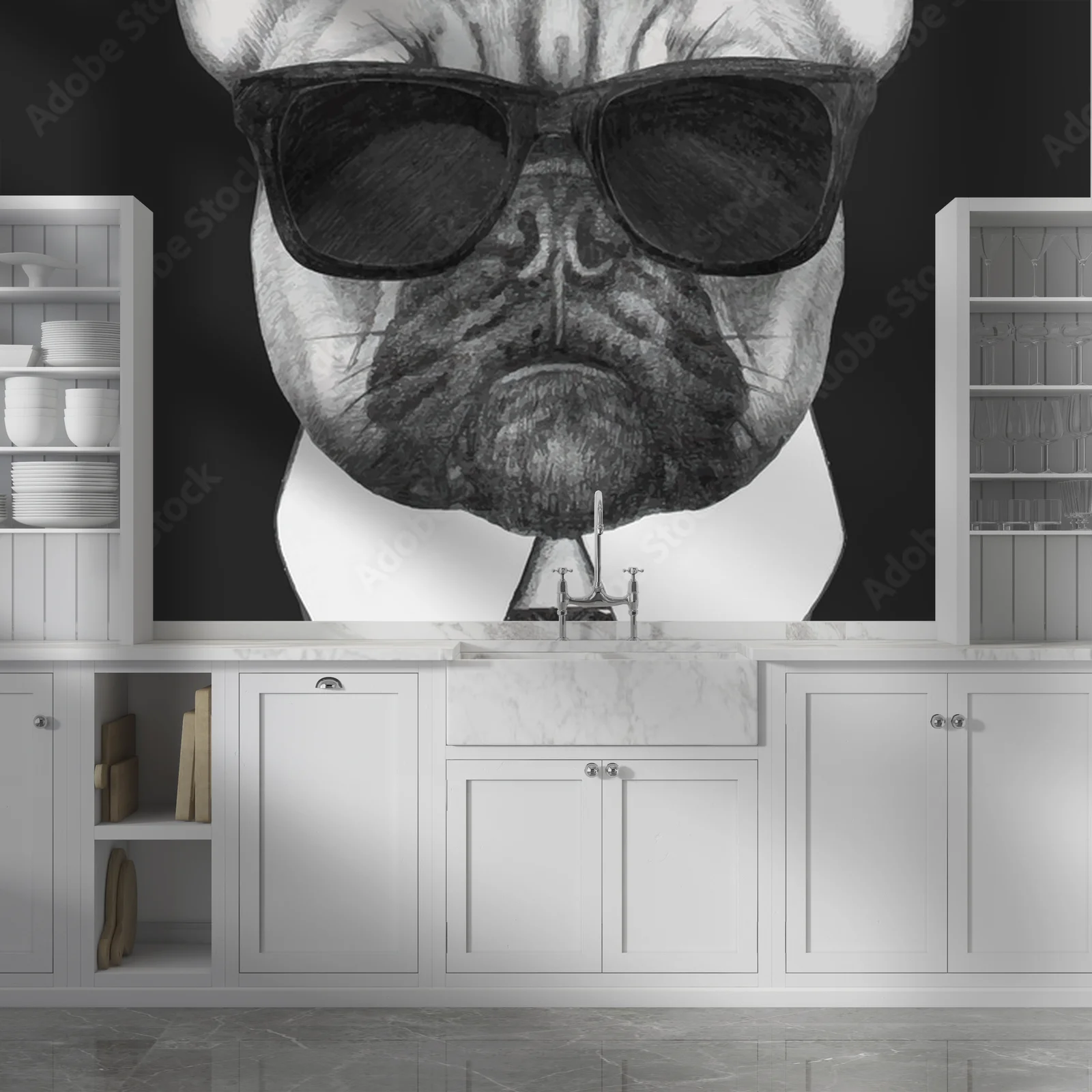 Wygodny styl w czerni: francuski buldog w modzie