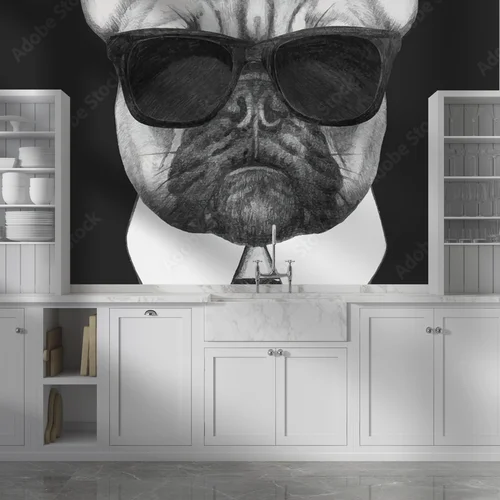 Wygodny styl w czerni: francuski buldog w modzie