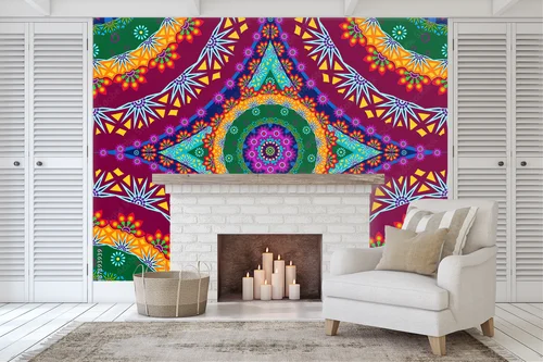 Romantyczna mandala w odcieniach głębokiego różu