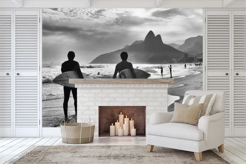 Zachwycająca monochromatyczna plaża Ipanema