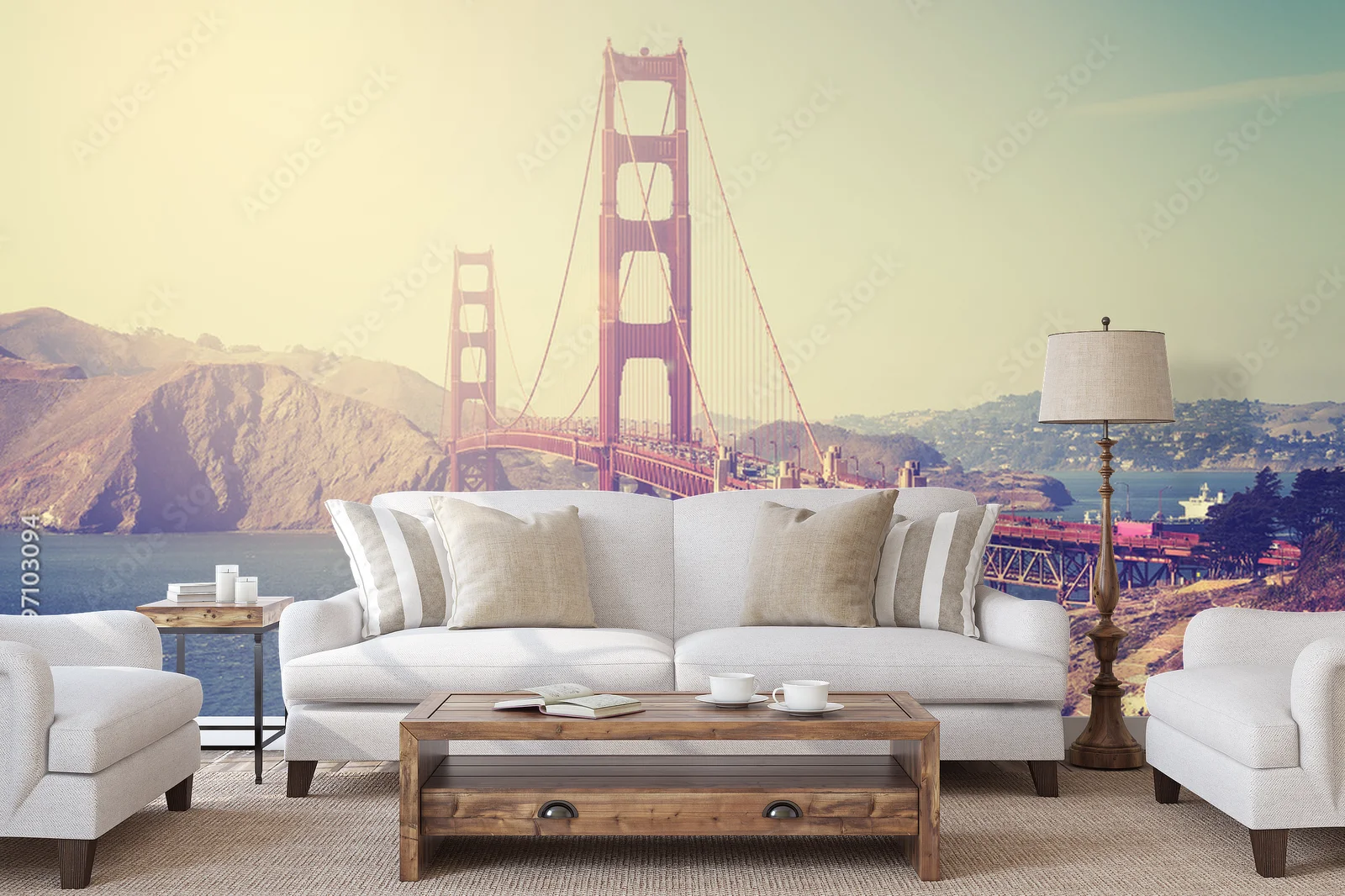 Nostalgiczny widok na Złotą Bramę w San Francisco