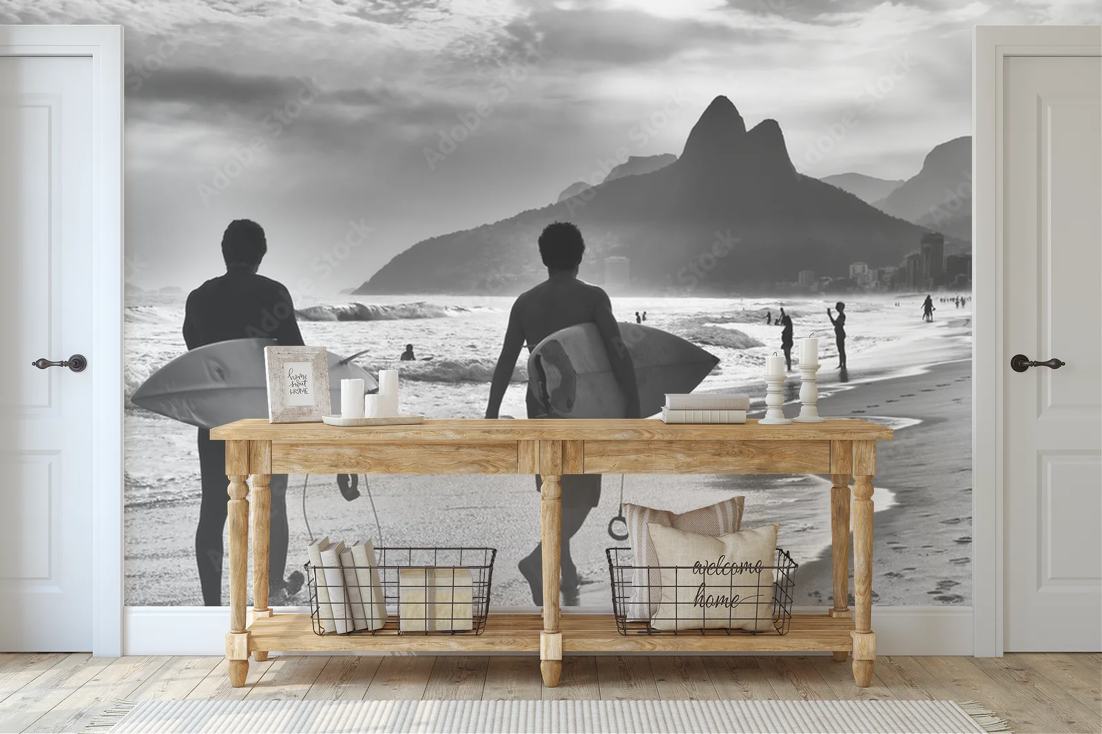 Zachwycająca monochromatyczna plaża Ipanema