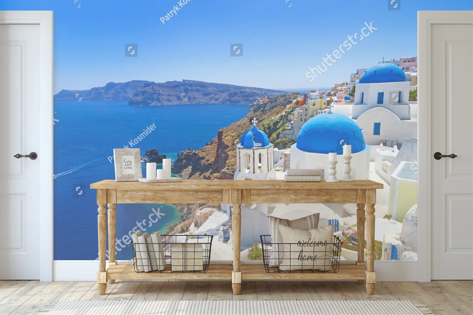 Biało-niebieska architektura Oia w Santorini