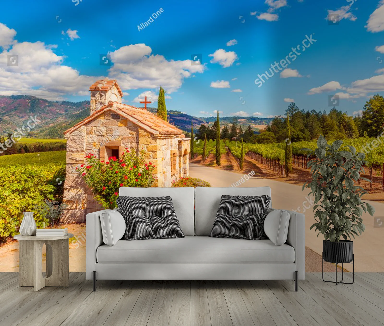 Idylliczna kaplica wśród winorośli Napa Valley
