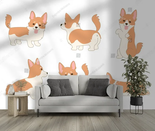 Urocze koronkowe corgi w aksamitnej bieli
