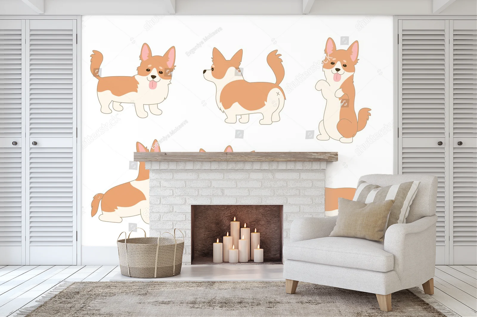 Urocze koronkowe corgi w aksamitnej bieli