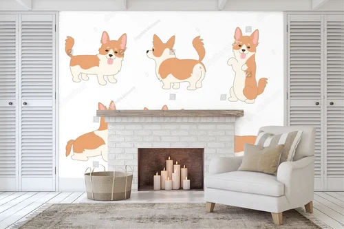 Urocze koronkowe corgi w aksamitnej bieli