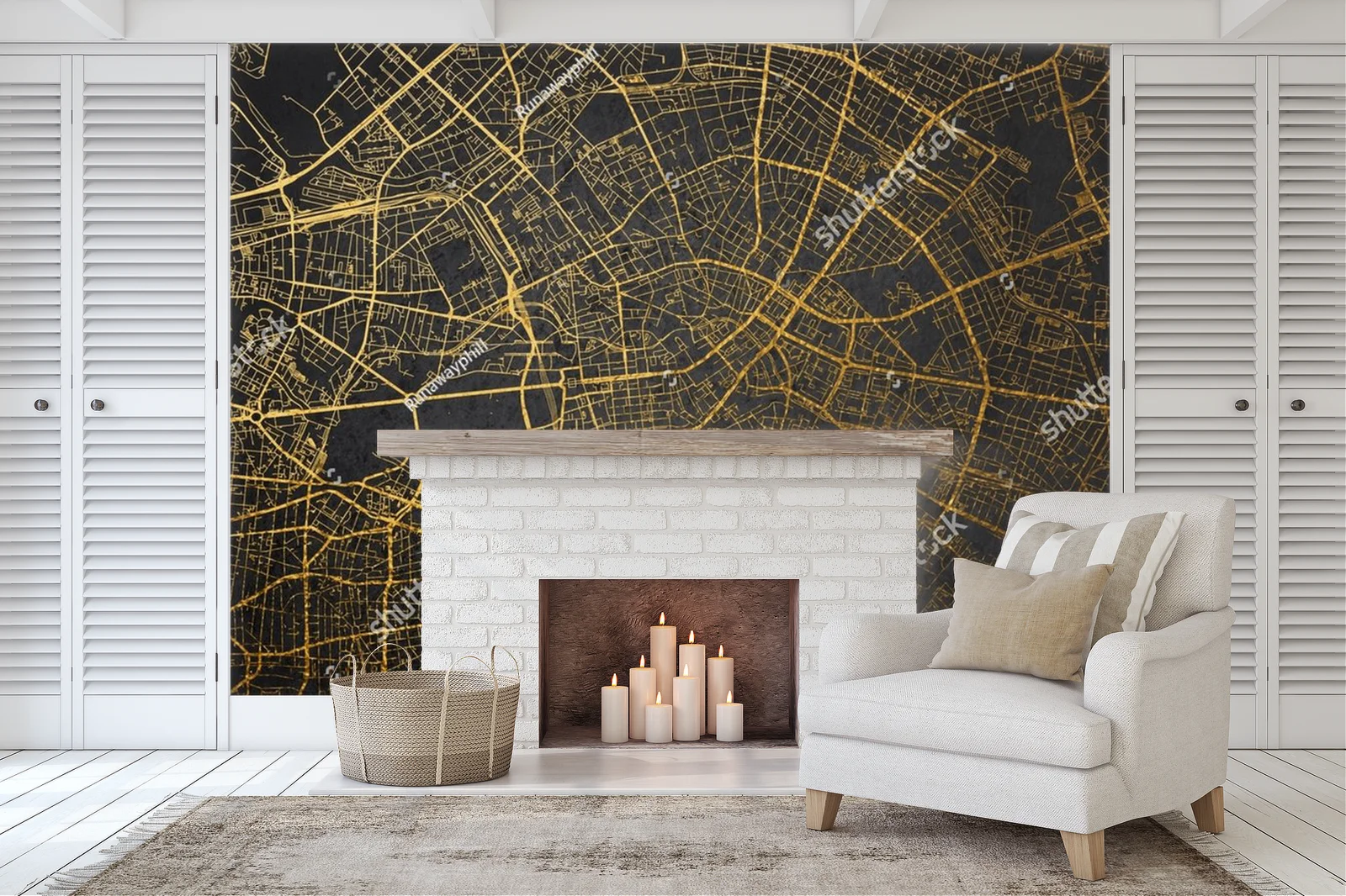 Złota mapa Hamburg w eleganckim stylu