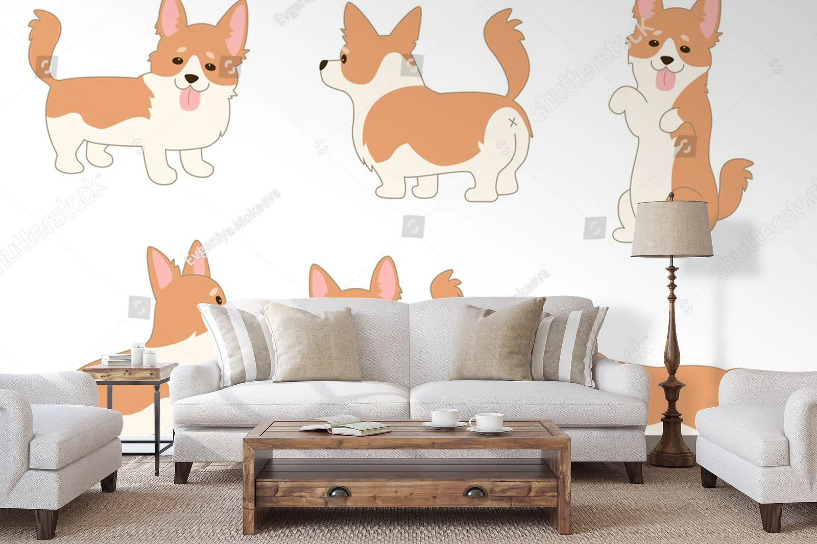 Urocze koronkowe corgi w aksamitnej bieli