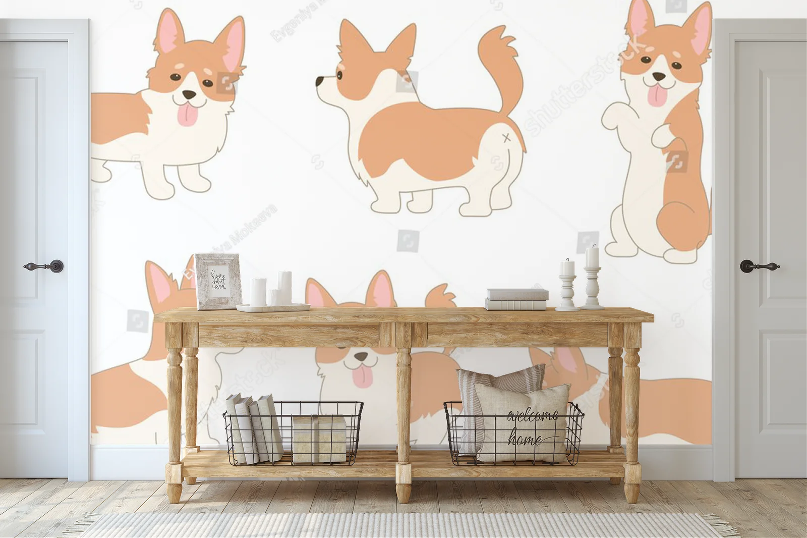 Urocze koronkowe corgi w aksamitnej bieli