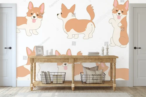 Urocze koronkowe corgi w aksamitnej bieli