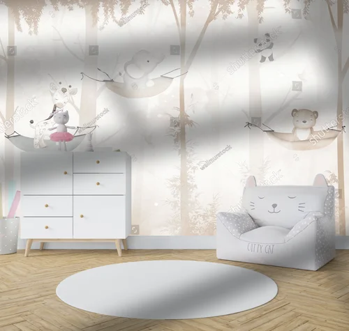 Słodkie zwierzątka w huśtawce – bajkowy design dla dzieci