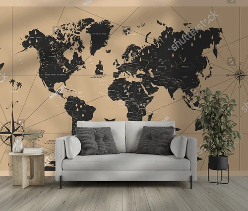 Vintage mapa świata – podróż w czasie