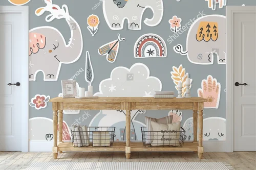 Urocze boho słonie w pastelowej palecie