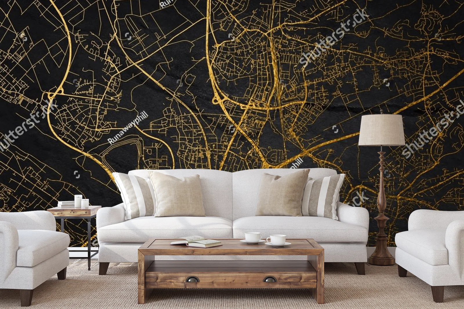 Złota mapa Leverkusen w eleganckim stylu
