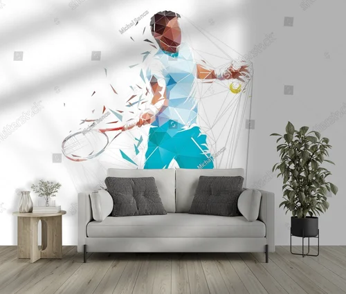 Dynamiczny tenisowy przebłysk w minimalistycznym stylu
