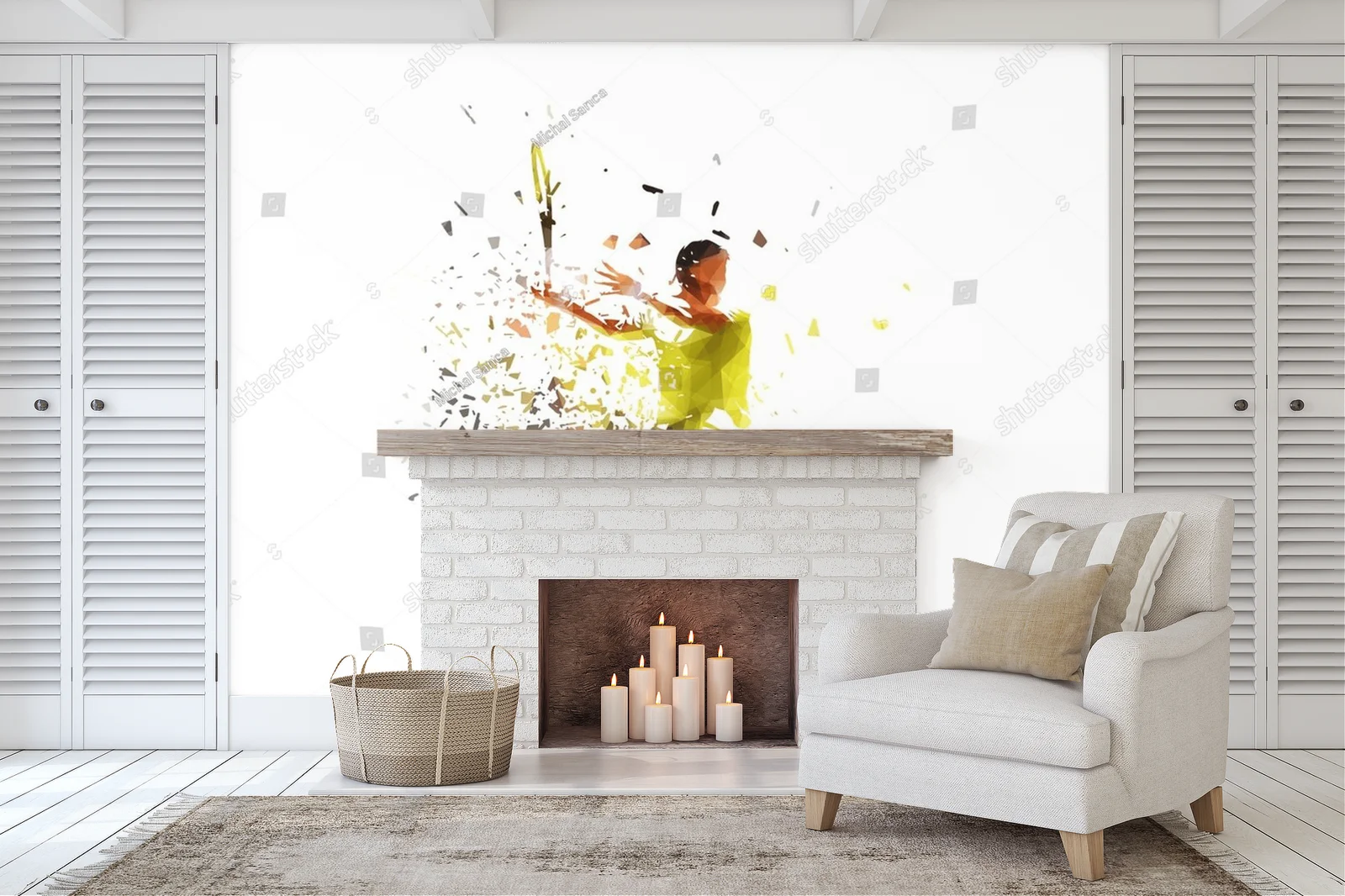 Dynamiczny tenisista w minimalistycznym stylu