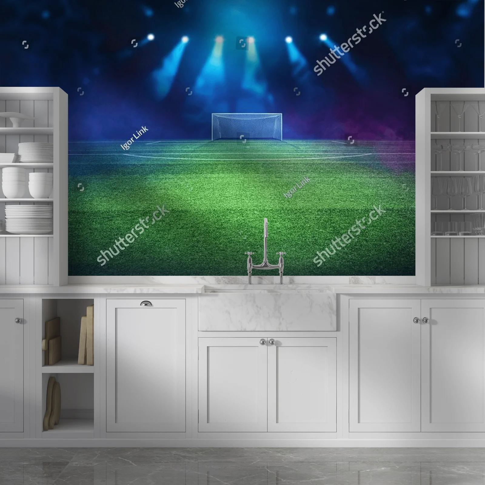 Magiczny stadion w nocnej symfonii barw