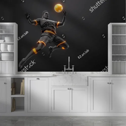 Wizjonerskie sportowe sylwetki w głębokiej czerni