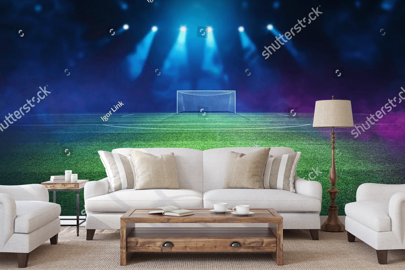 Magiczny stadion w nocnej symfonii barw