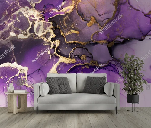 Purpurowy blask artyzmu w złotych akcentach