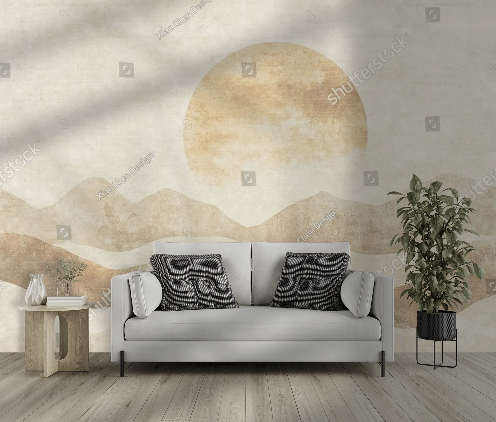 Minimalistyczna geometria w pastelowych tonach