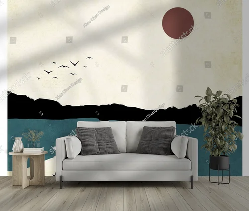 Minimalistyczna geometria w delikatnych odcieniach