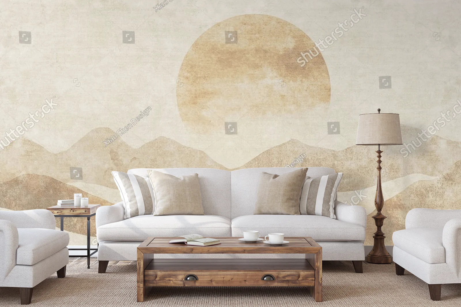 Minimalistyczna geometria w pastelowych tonach