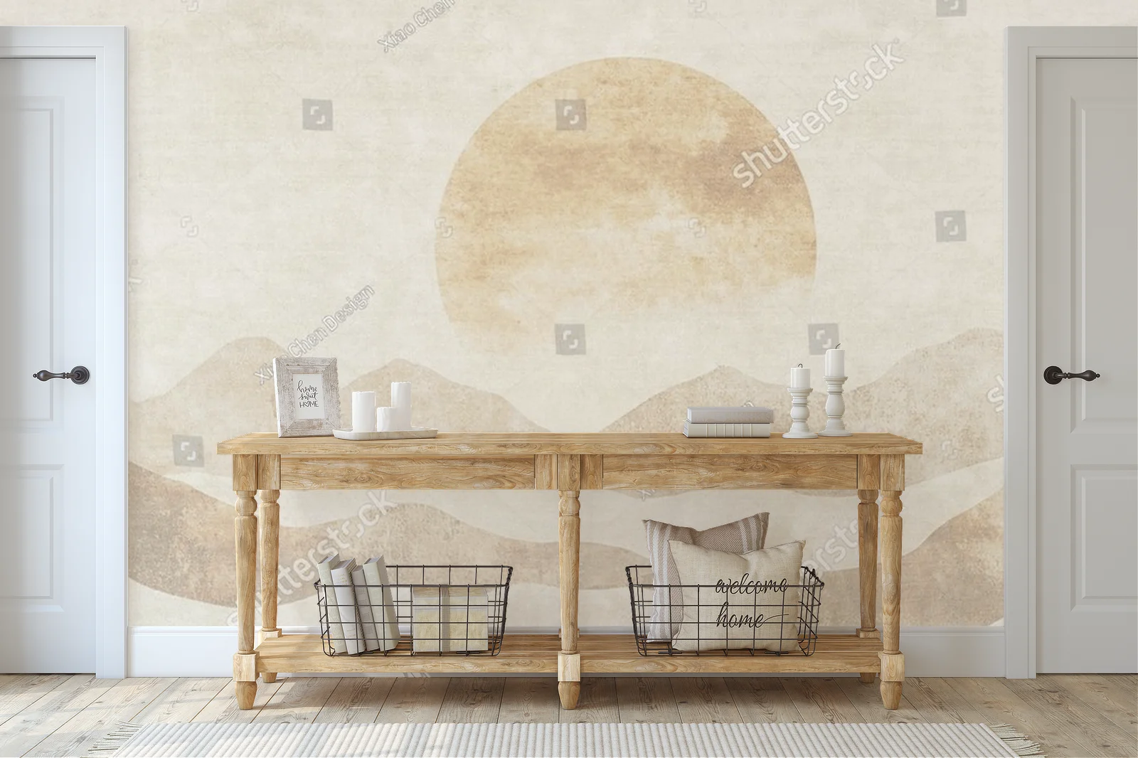 Minimalistyczna geometria w pastelowych tonach
