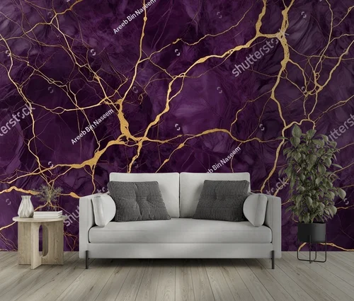 Elegancka purpura z złotymi akcentami
