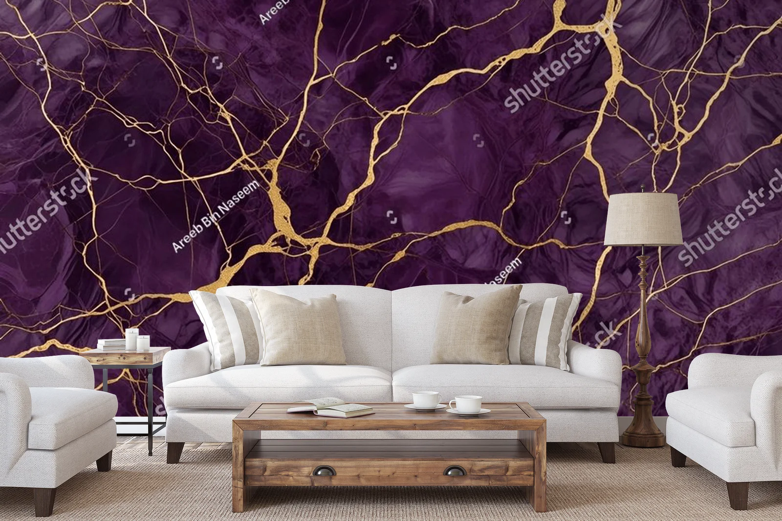 Elegancka purpura z złotymi akcentami