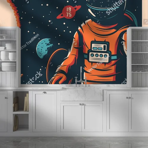 Kosmiczna podróż przez galaktyki w retro stylu