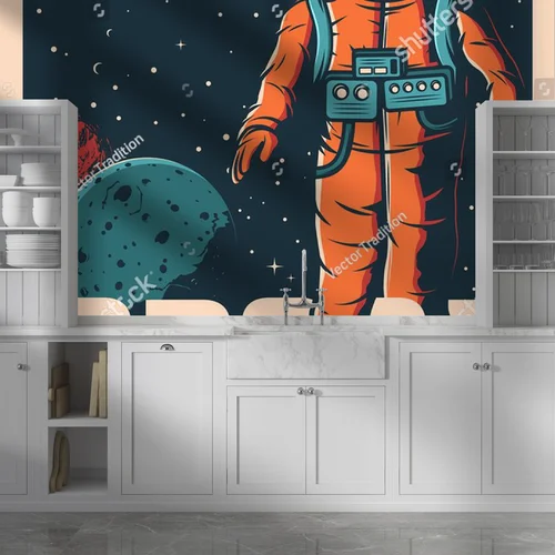 Odważna podróż ku gwiazdom w retro stylu