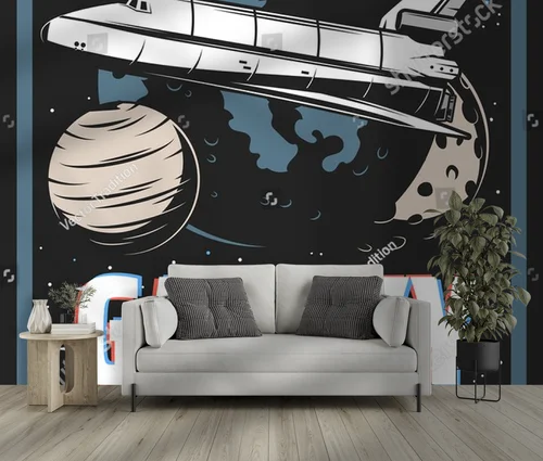 Kosmiczna podróż po galaktyce w retro stylu