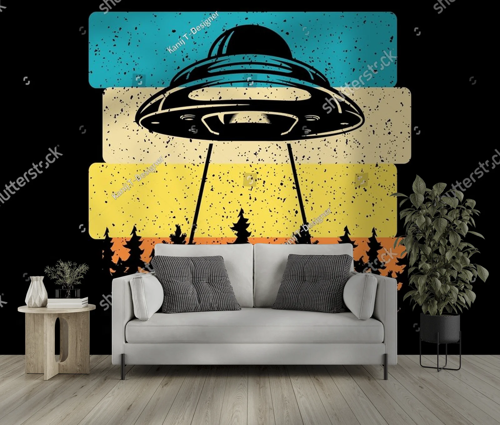 Kosmiczny urok vintage: ufo w nieskończoności