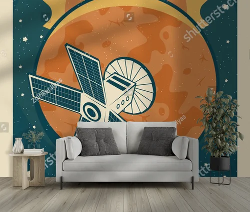 Nostalgiczne odkrywanie planety Merkury w retro stylu