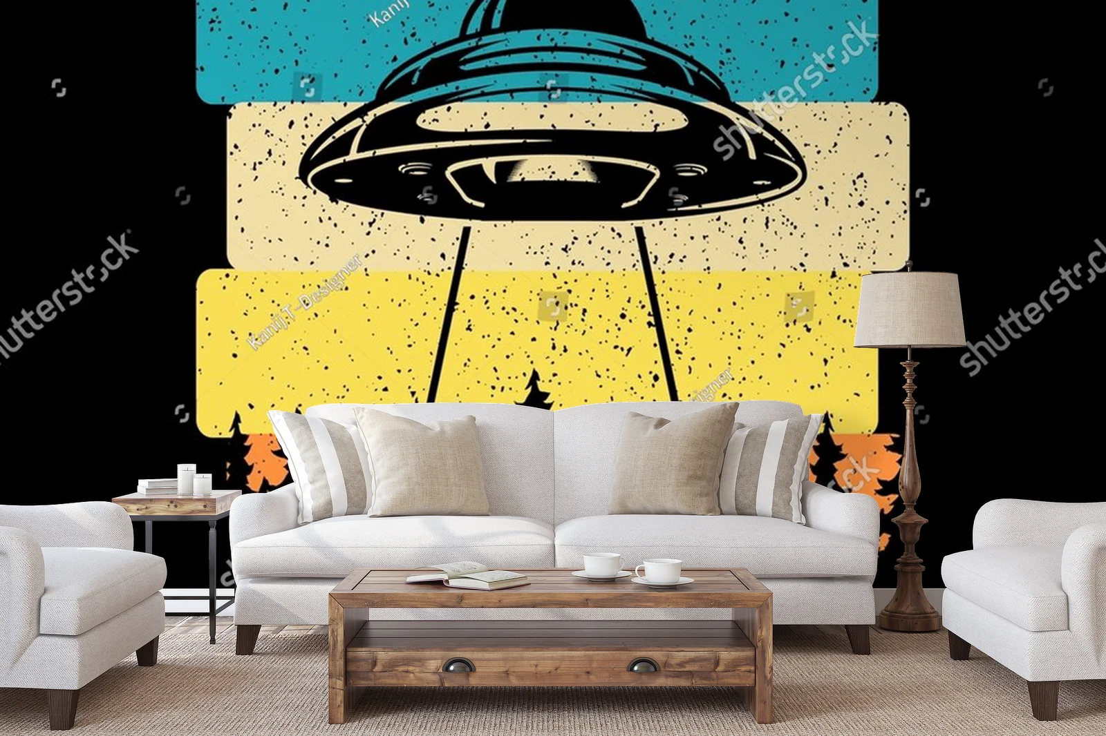 Kosmiczny urok vintage: ufo w nieskończoności