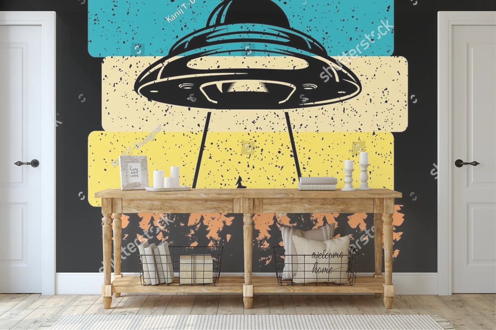 Kosmiczny urok vintage: ufo w nieskończoności