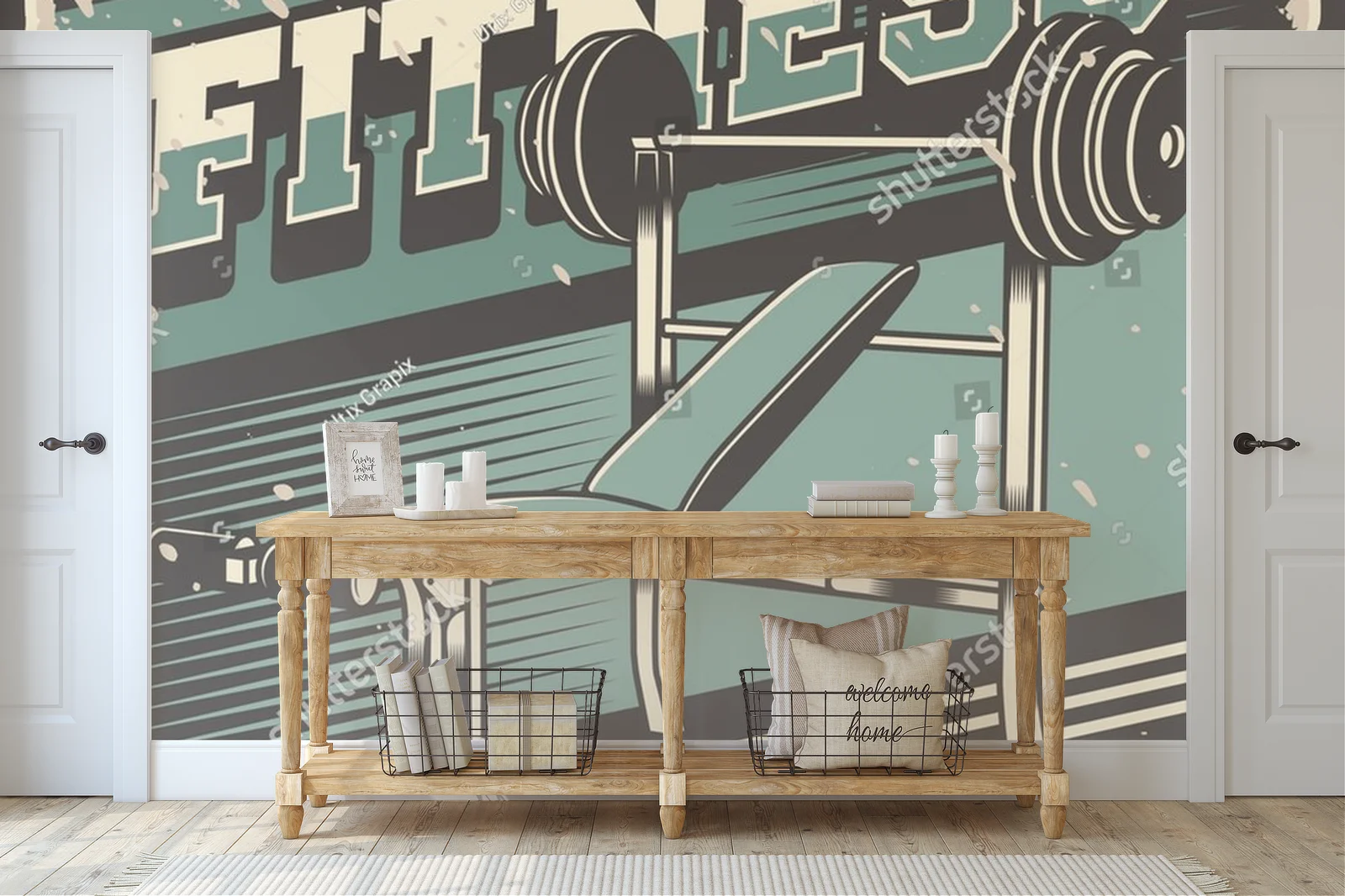 Retro ilustracja dla pasjonatów fitness