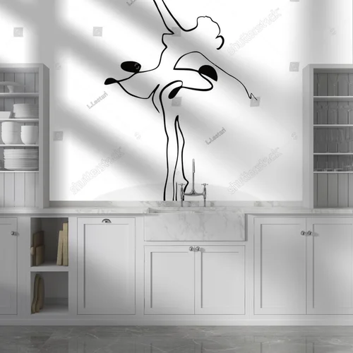 Elegancki taniec baleriny w minimalistycznym stylu